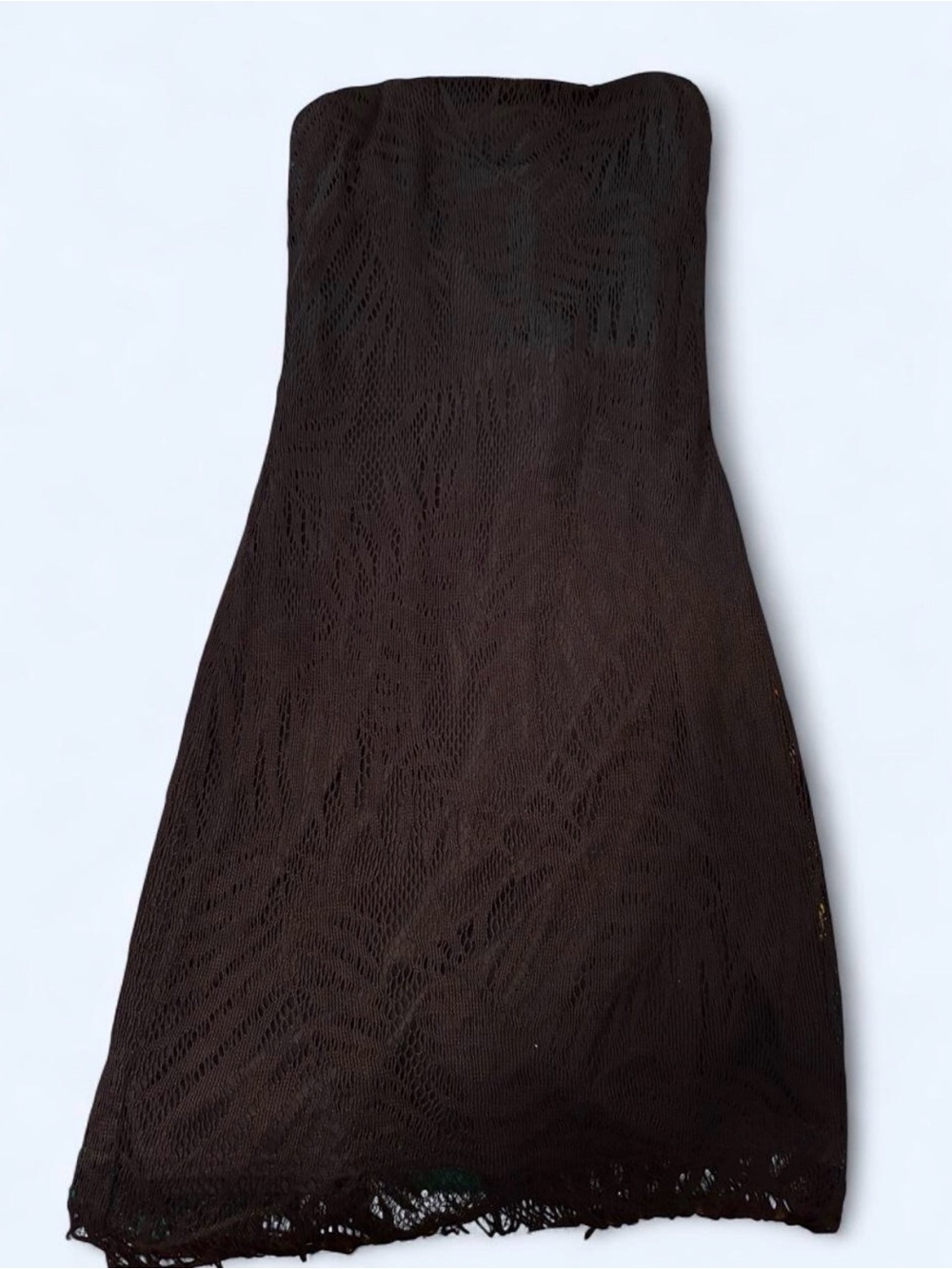 Jessica McClintock for Gunne Sax Strapless Black Lace Dress